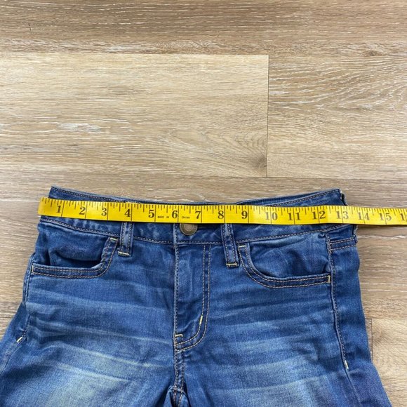 AMERICAN EAGLE Jegging Super Super Stretch Blue Denim Jeans Women's Size 2 - Picture 6 of 11